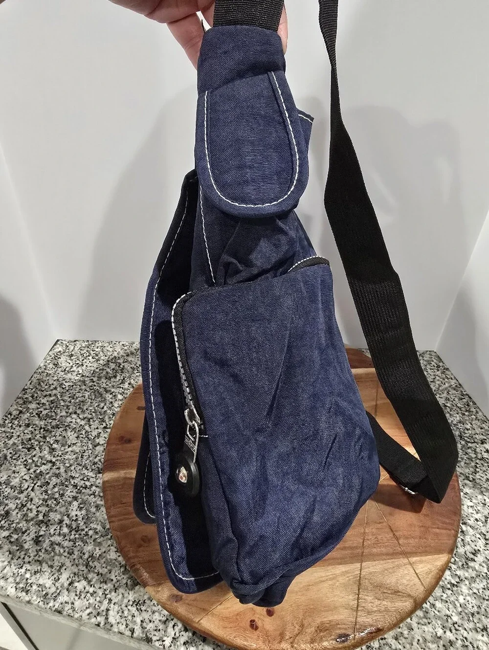 Kipling Madhouse Messenger Bag Navy Blue Unisex Adjustable Strap